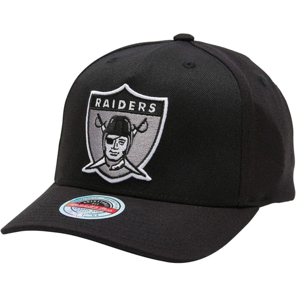 Oakland Raiders Hat - Black Classic Script Redline Snapback - Mitchell &  Ness